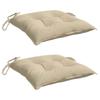 VidaXL Set of 2 Pallet Cushions, Waterproof Seat Pad, Garden Cushion, Outdoor Decoration Terrace, Beige 361516