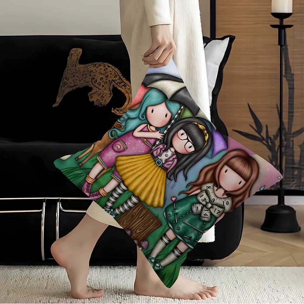 Cute Gorjusses Cartoon S-Santoro Pillow Cover Sofa Cushion Cover Home Room Decoration Children Gift