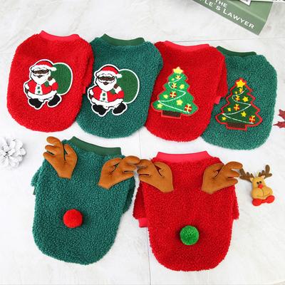 Dog Clothes Autumn and Winter Pet Clothes New Teddy Small Dog Pet Clothing Winter 21 Christmas Tree Flannel