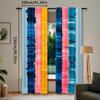 Set Of 2 Contemporary Curtains Fashion Oil Painting Design Semi Polyester Pongee Woven Decorat Curtain Sheer Made With Rod Pocket Machine Washable