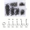 200pcs Fishing Treble Hooks with Double Ring Connectors - Heavy-Duty Stainless Steel Triple Hook for Octopus Lures,
