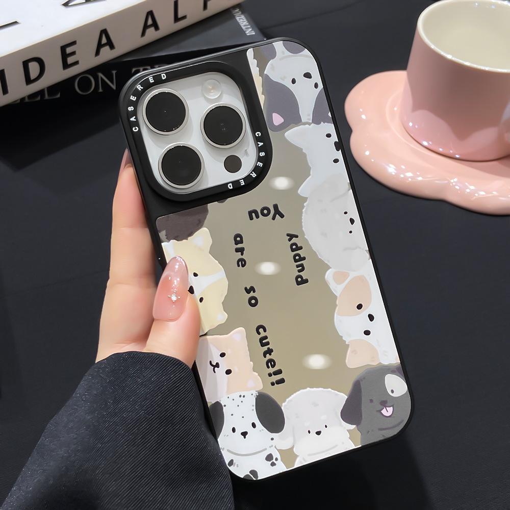 Apple 16/17Promax Mirror Cat Mobile Phone Case Is Suitable for the New iPhone13/14 Anti-drop 15 Protective Case.
