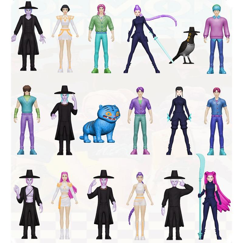 12pcs/Set Kpop Demon Hunters Action Figure Toy Derpys Tiger Rumi Mira Zoey Sussy Figurine Doll for Fans Gift