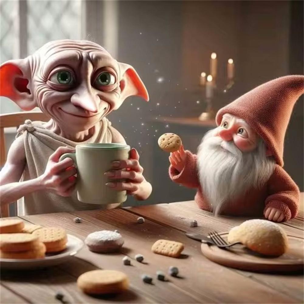 Harry Potter Dobby 5D DIY Κιτ Ζωγραφικής με Διαμάντια Κινούμενο Σχέδιο Σταυροβελονιά Ξωτικό Χειροποίητο Ψηφιδωτό Τέχνης Διακόσμηση Σπιτιού Δώρα