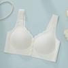 Full cup front buckle bra without steel ring large size middle-aged and elderly bra comfortable and breathable sleep