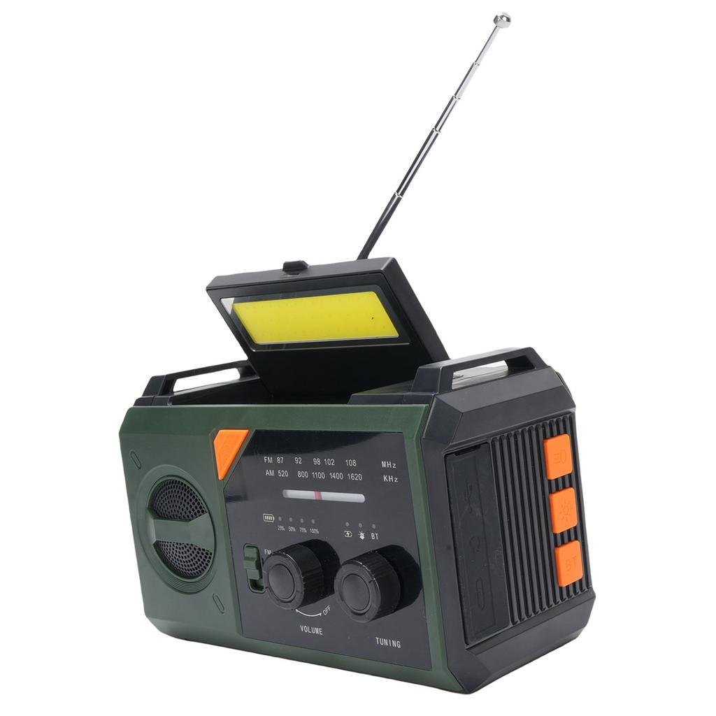 Emergency Radio Portable AM FM WB Radio Type C Hand Crank Solar Charging 30000mAh Battery SOS Alert 