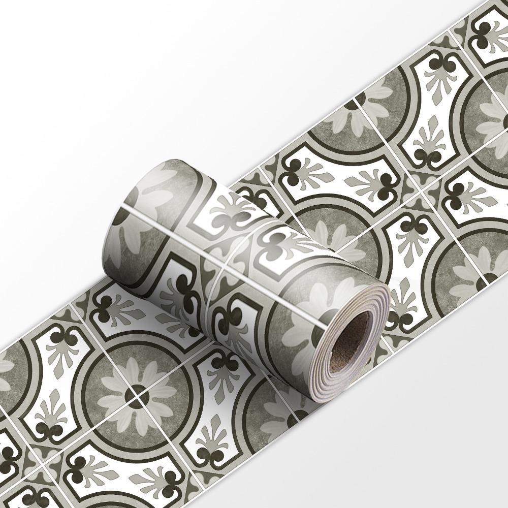 European Style Ceramic Wall Stickers Peel & Stick Waterproof Peel and Stick Tile Self-Adhesive Easy Install Tile Decals