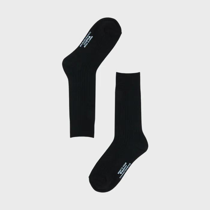 Essential Rib Socks BLACK