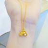 Vietnam Sa Gold Pearl Pendant Necklace with Freshwater and Simulated Pearls - Fashionable Women's Clavicle Chain
