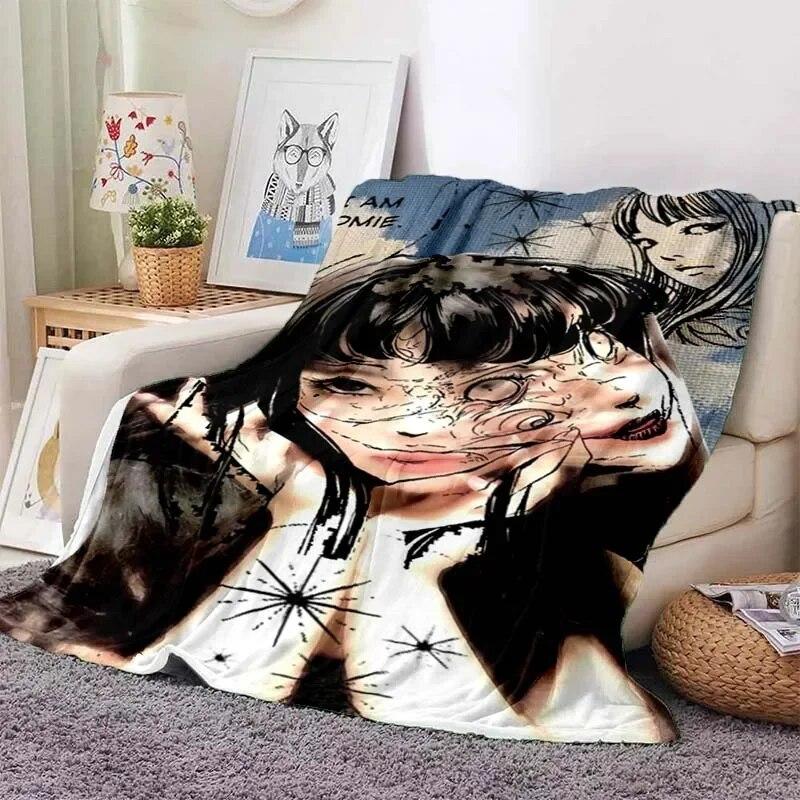 Junji Ito Tomie Kawakami Ghost Soft Plush Blanket,Flannel Blanket Throw Blanket for Living Room Bedroom Bed Sofa Picnic Cover 3D