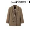 PEACEBIRD Women's Professional Double-Breasted Blazer