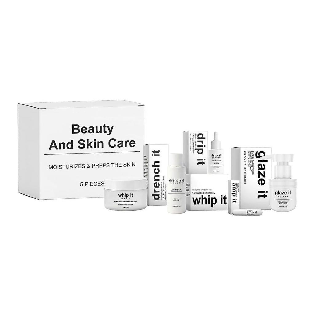3-Piece Skincare Set by drench it + drip it + whip it, Hyaluronic Acid & Niacinamide - Moisturizing, Anti-Aging, Barrier Repair
