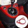 Red Center Console Gear Shift Panel Cover Trim for Fiat 500 2011-23