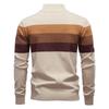 Männer Patchwork Pullover Pullover Baumwolle Casual Zipper Mock Neck Pullover für Männer Neue Winter Mode Warme Pullover für Männer