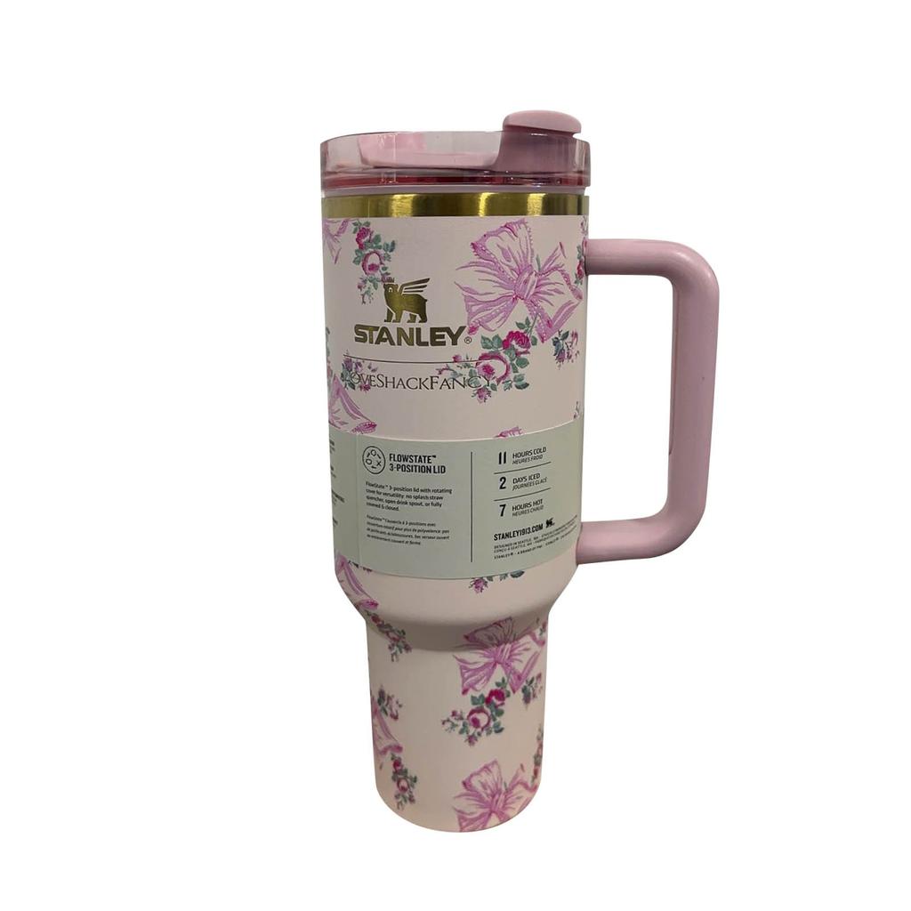 New Stainless Steel Double Layer Cup 40oz Car Cup Ice Beer Cup With Handle 40oz Outdoor Drinking Drinking Cup