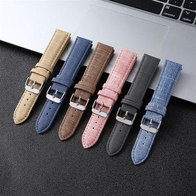 Unisex Denim Textuur Nylon Canvas Horlogeband, Zacht & Trendy, Maten 10-22mm