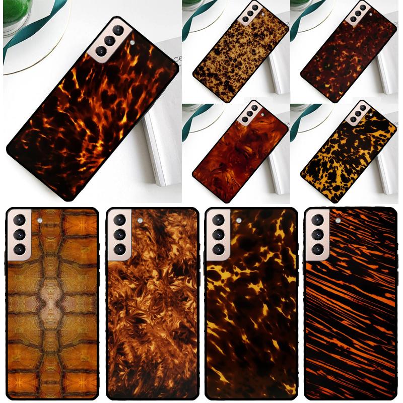 polished tortoise shell Marble Phone Case For Samsung Galaxy S25 Ultra S24 Ultra S9 S10 S20 S21 S22 S24 Plus S23 FE Cover
