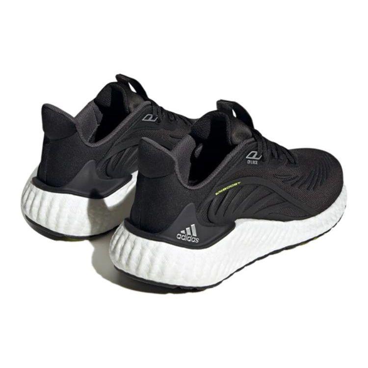 Adidas Alphaboost Fashion Comfortable PU Fabric Durable Breathable Low-Top Casual Running Shoes Unisex Sneakers Black IF3407