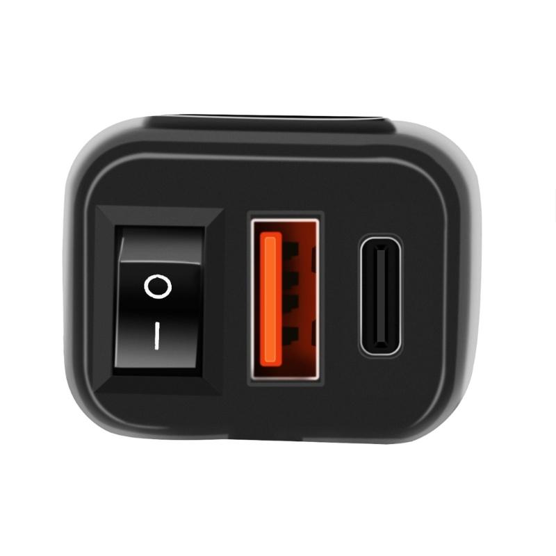 Waterproof Motorcycle USB Charger SAE Quick Disconnector Charger Port Adapter Kit with Mounting Bracket for Phone