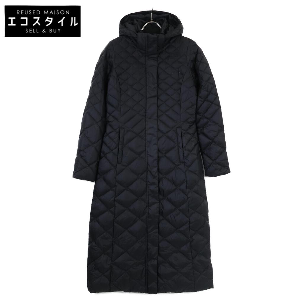 The North Face Black Hooded Quilted Long Down Coat 550 Fill Coat XS blackUsed