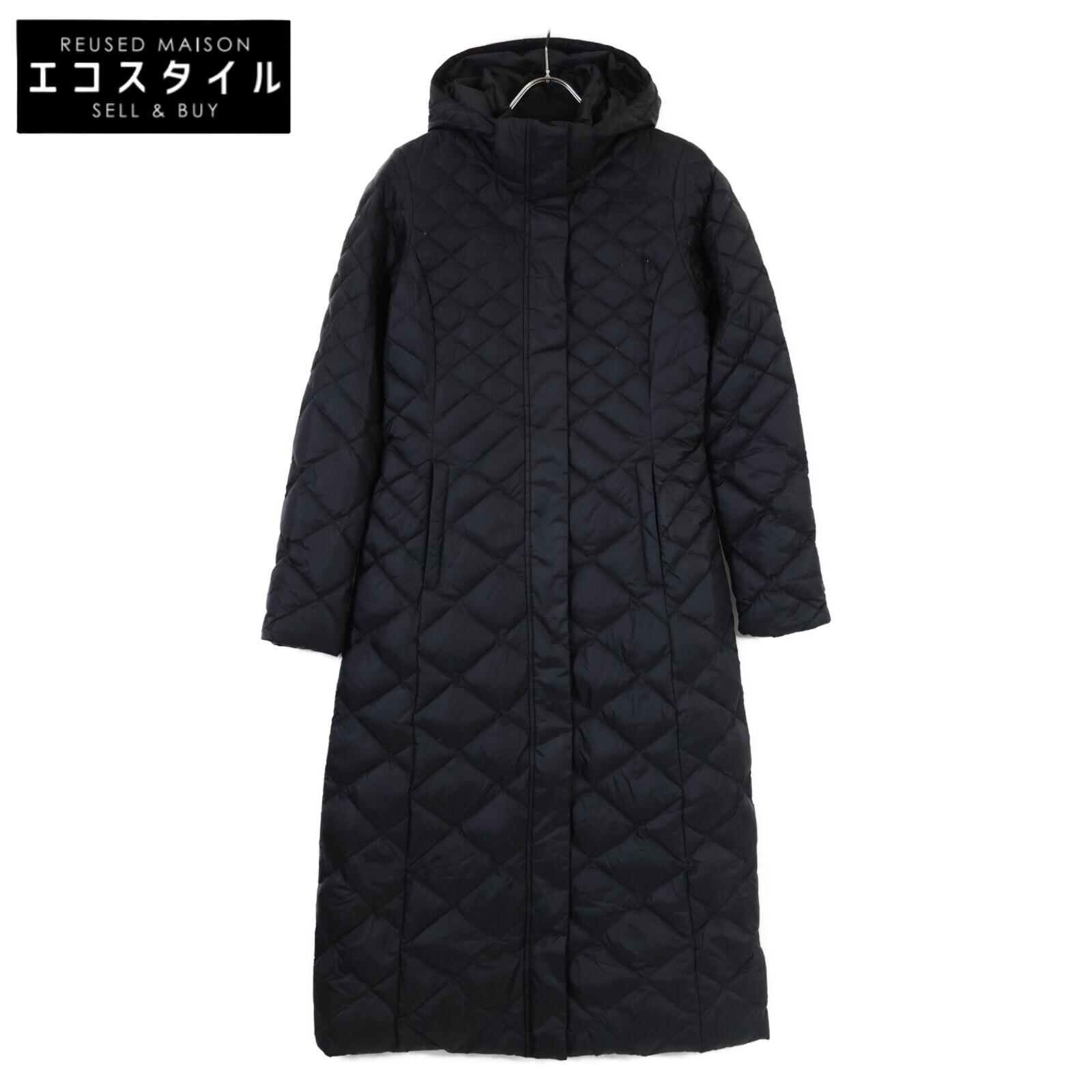 

THE NORTH FACE Black hooded quilted long down coat 550 fill coat XS blackUsed