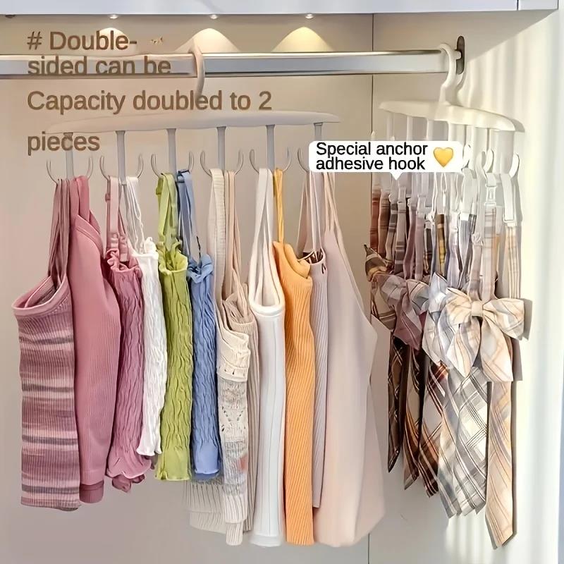 12-hook Wavy Seamless Underwear Hanger, A Household Hat, Scarf and Bra Storage Wonder, Student Dormitory Hanger