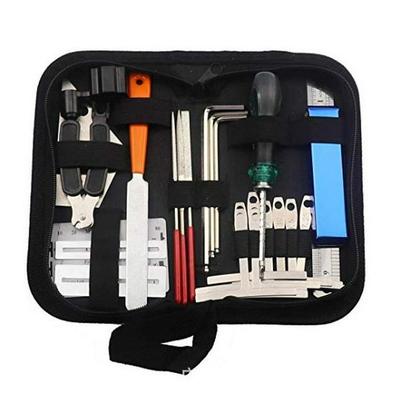 Guitar Repair Kit: String Wrench, Tuning Wrench, Sharpener, Measuring & Leveling Rulers (25-in-1)