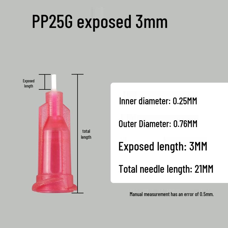 Customizable Flexible Glue Dispensing Needle Head - Fast Drying, Plastic Screw Thread, 14-25G