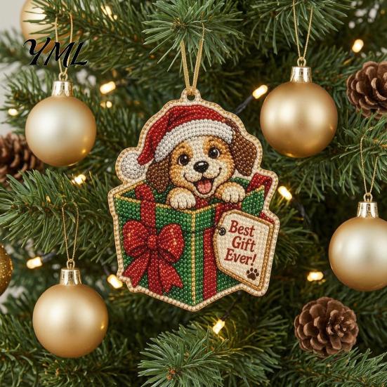 Decorative Beads for Crafts Christmas Hanging Faux Pearl Art Kit Adult, DIY Bead Painting Ornament, Handmade Holiday Craft Set Tree Home Decor
