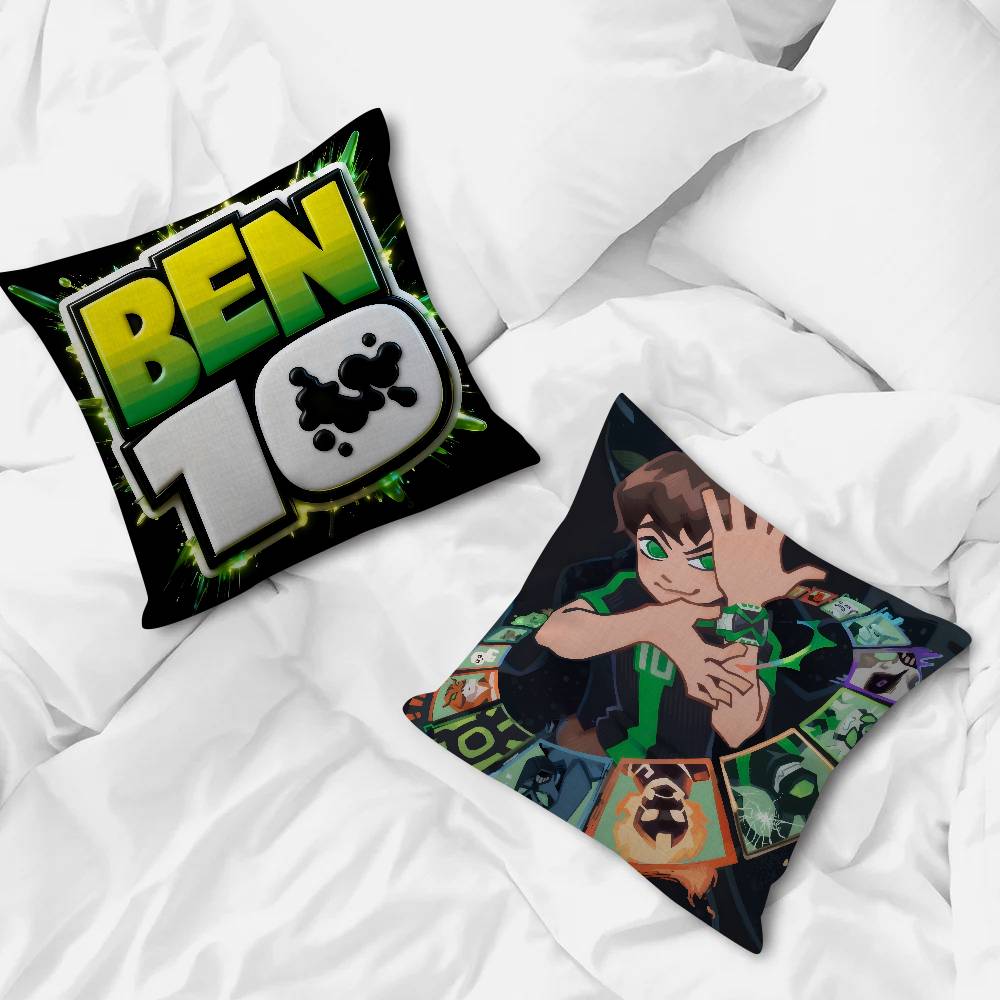 American C-Cartoon B-Ben 10 Cute Cushion Cover Inches Farmhouse Decor Home Throw Pillow Covers For Couch Decorations