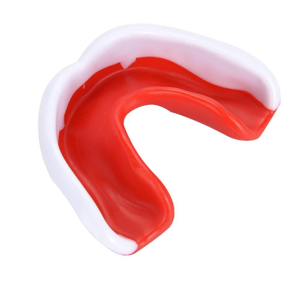 Professional Mouth Guard Teeth Protector Gum Shield Karate Boxing Protection Tool Red White