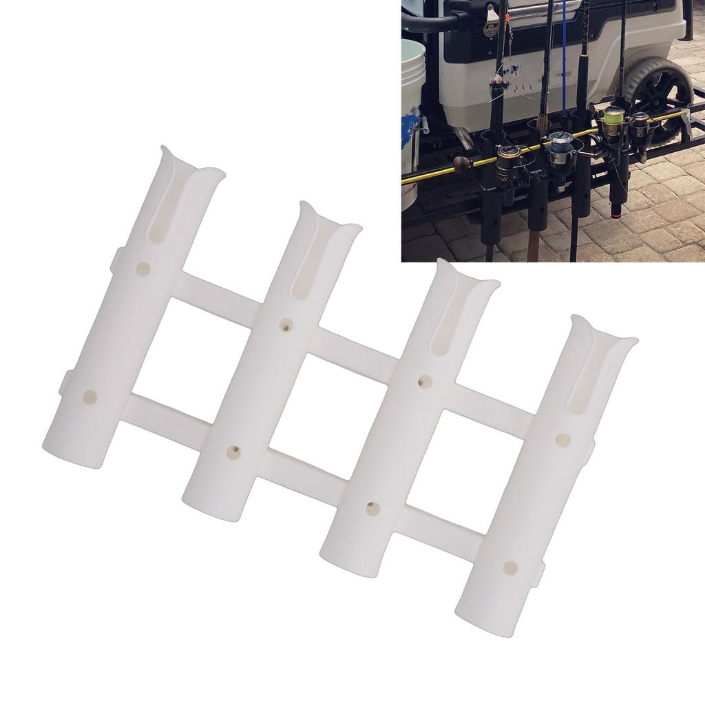 Bootswandmontierter Angelrutenhalter 4 Röhren Nylon Vertikales Angelrutenregal für Boote Yacht Kajak