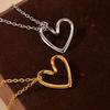 Fashion Jewelry 925 Sterling Silver Luxury 18K Gold Plated Heart Pendant Necklace for Women Party Gift Jewelry