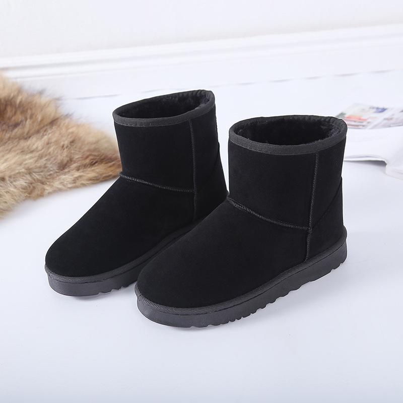Fashion 2025 Women's New Brand Flat Heel Short Barrel Snow Boots Women's Autumn/Winter Thickened plush and Warm Cotton Shoes Snow Boots