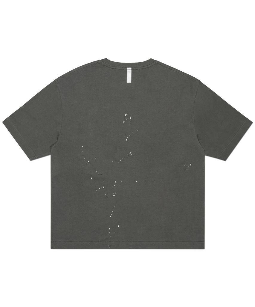 Nomaenyueol Nm Painted Crop T-Shirt - Charcoal