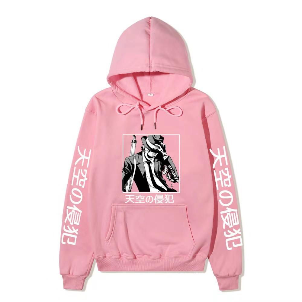 High-Rise Invasion Sniper Mask Hoodie Unisex Fleece Sweatshirt Japanese Vertical Text Black White Manga Anime Pullover