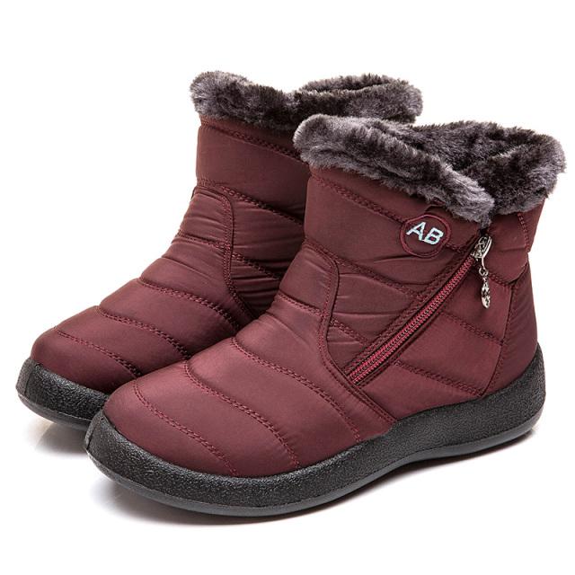 Damenstiefel Mode Wasserdichte Schneestiefel für Winterschuhe Damen Lässig Leichte Knöchelstiefel Mujer Warme Winterstiefel