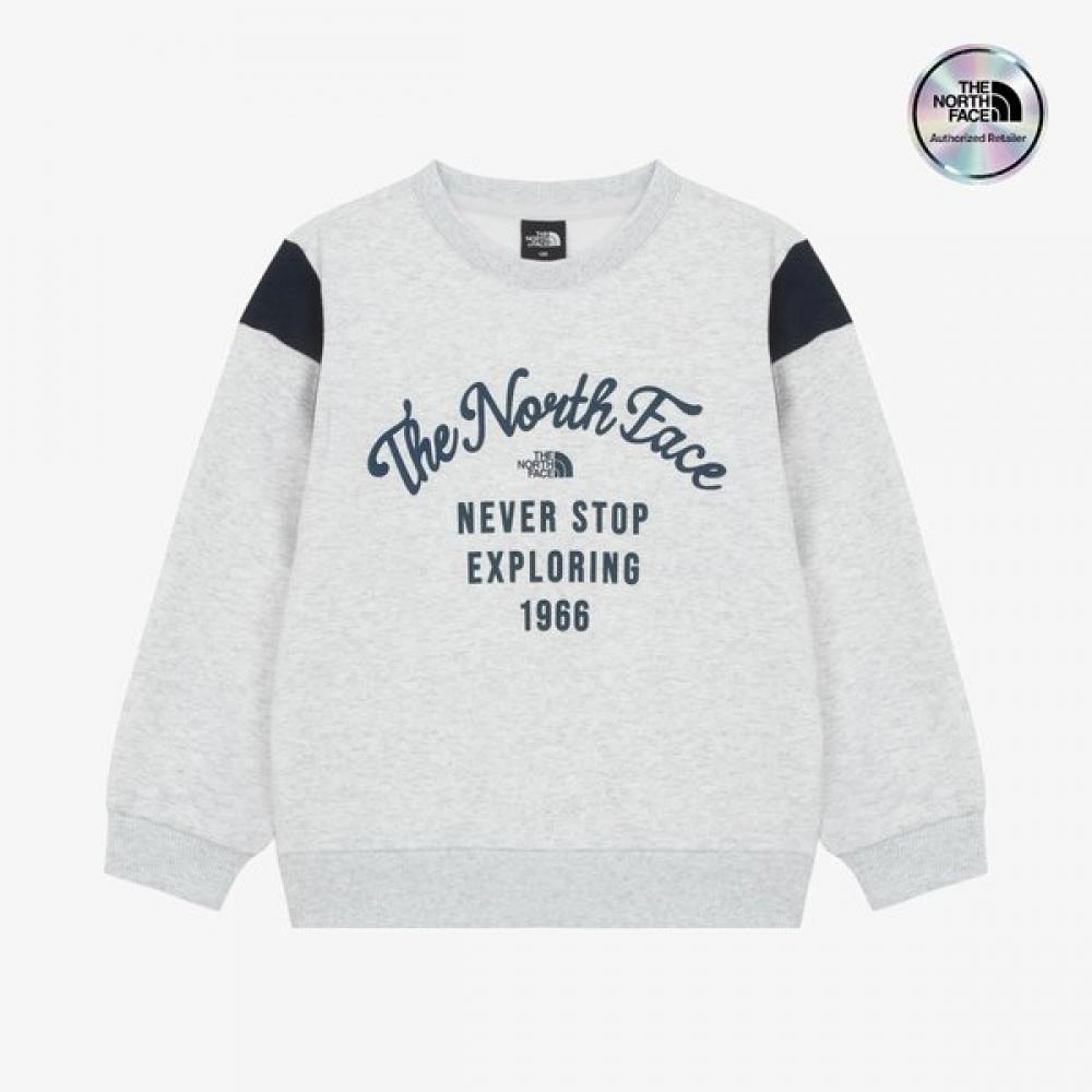 The North Face Kids Sweatshirt heaTher Gray Nm5mr51s HEATHER GRAY/140