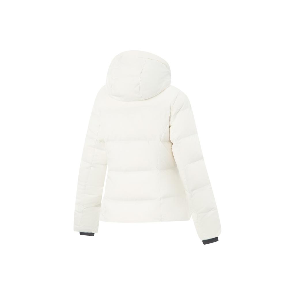 Li Ning Simple Hooded Slim Fit Solid Color Versatile Short Down Jacket Women Outerwear AYMV400-1