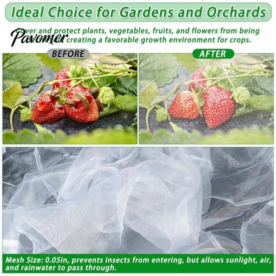Outdoor Plant Safety Barrier Garden Netting for Raised Bed, Fine Mesh Cover with Drawstring, Breathable Greenhouse Bird Insect Vegetables Seedlings