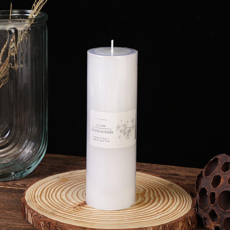 

Классическая большая столбовая ароматическая свеча цвета слоновой кости, бездымная, для свадебного и гостиничного декора.
