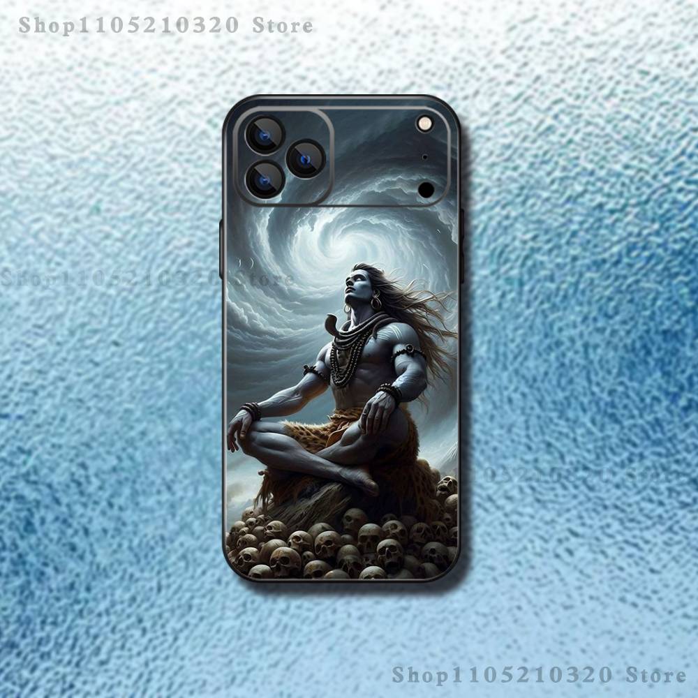 Lord Shiva Hindu G-God Buddha Phone Case For iPhone 17,16,15,14,13,12,Pro,Max,Plus,E,SE4,Air,Mini Black Soft Box