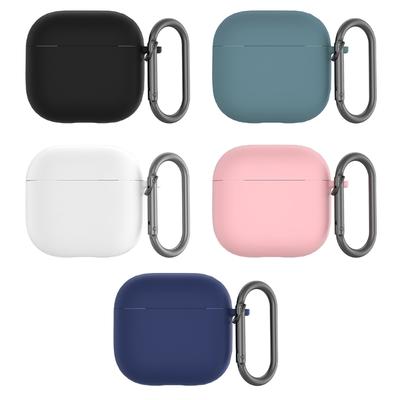 Solid Color Earbud Case Scratch Resistant Liquid Silicone Protections Sleeve for