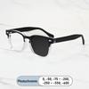 Vintage Rectangle Rivet Frame Myopia Glasses Anti Blue Light Women Near Sight Eyewear Prescription Nearsight