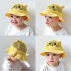 Cartoon Kids Summer Sun Hat With Large Brim And Breathable Polyester For Outdoor Play