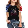 Casual Short Sleeve Crew Neck T Shirt Raglan Sleeve Graphic Print Lightweight Comfortable Soft Fabric Summer Top for Women