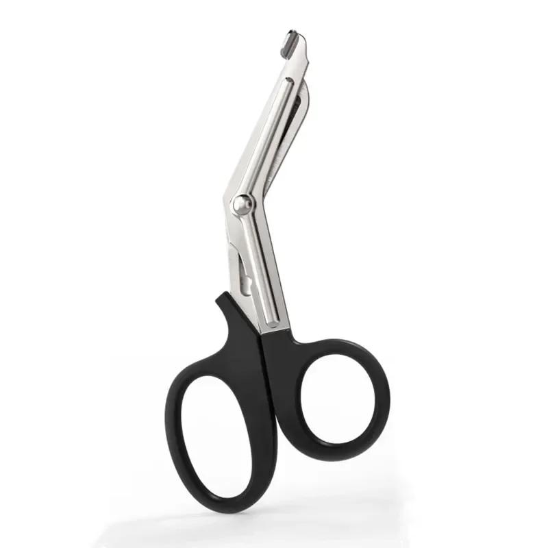 Multi-purpose Rescue Scissors 18.5/15cm Stainless Steel with Safety Curved Blades Camp Use Suitable for Cutting Tape Bandages