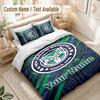 Custom Name Bedding Set 3 PiecesWigan Warriors Print Duvet Cover + 2 Pillowcases Soft Bed Decor