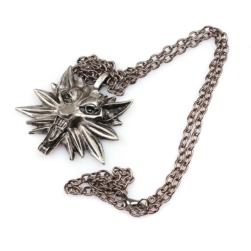 European and American Trends Zinc Alloy Wizard Wolf Head Wild Men Pendant Necklace Game Merchandise Commemorative Accessories