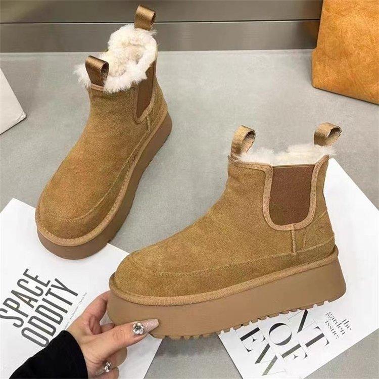 

Плюшевые зимние ботинки женские зимние 2024 новые плюшевые утолщенные хлопковые ботинки нескользящие, морозостойкие и теплые короткие ботинки 41